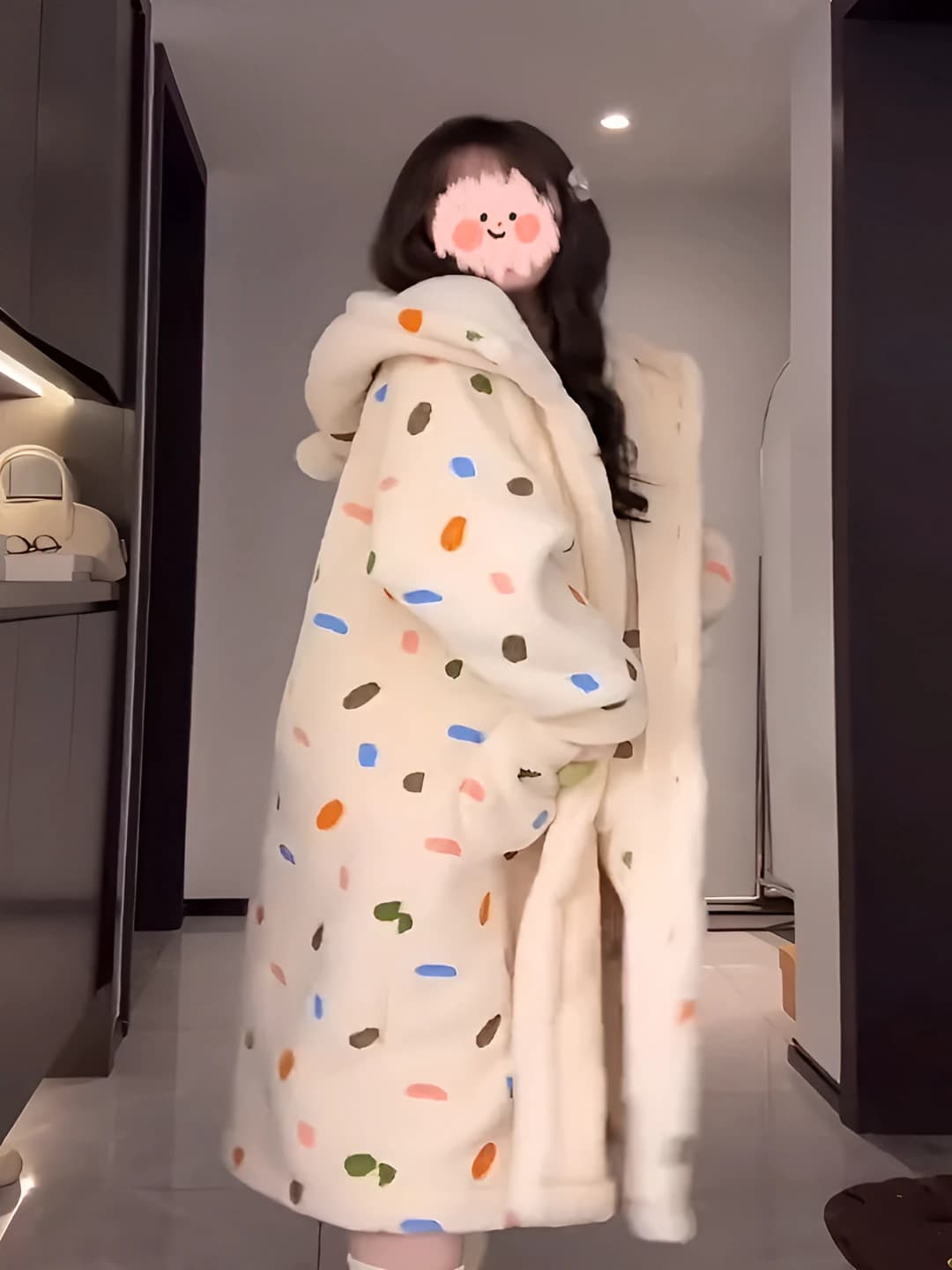 Colorful Polka Dot Robe