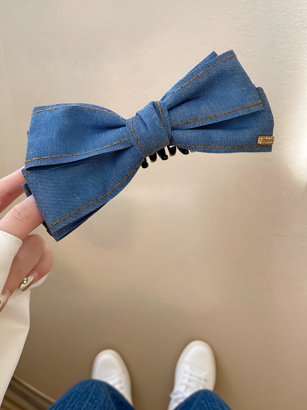 2# Light blue - banana clip, 13.5 cm