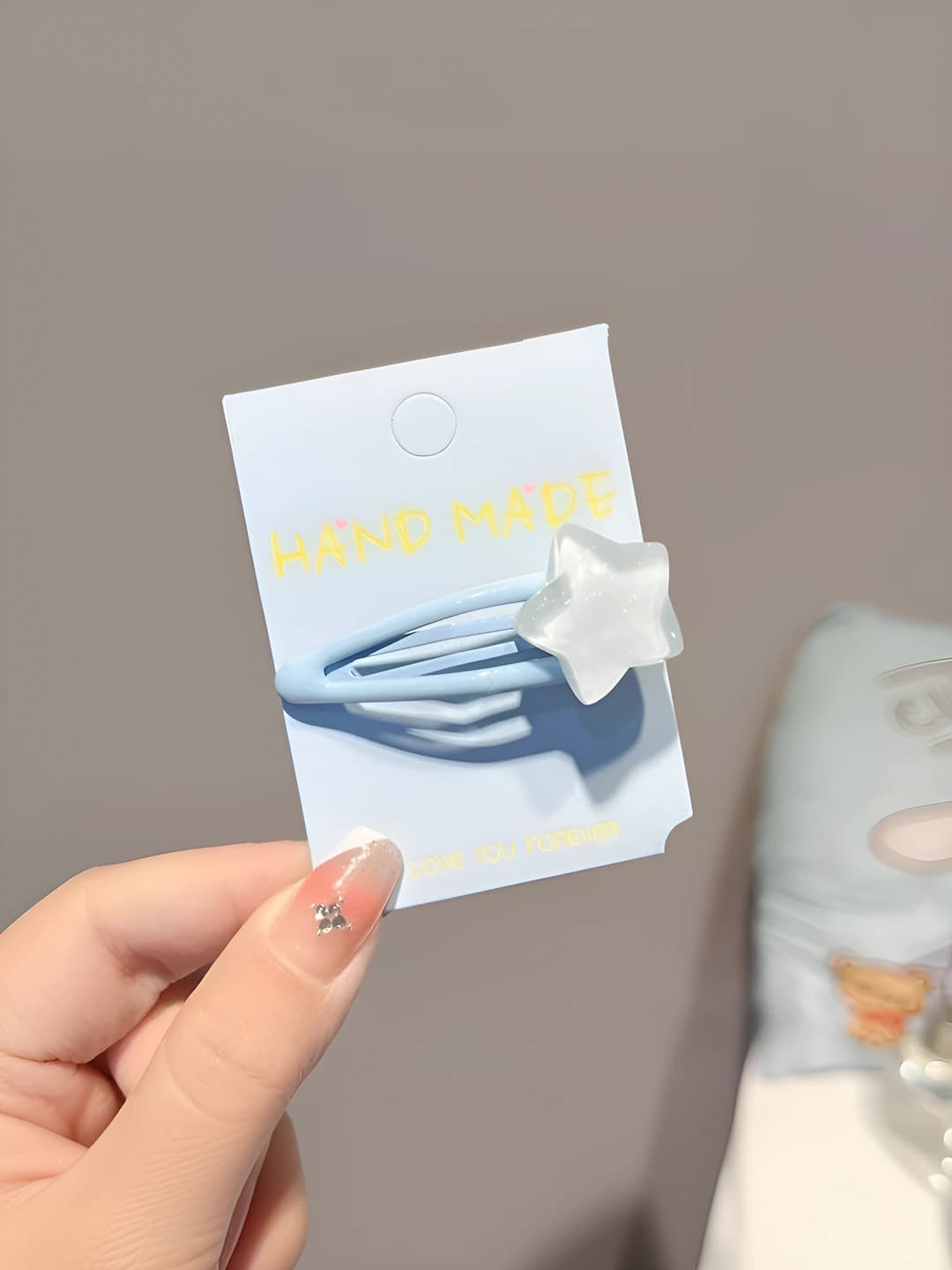 9# Blue five-point star BB clip 5 cm
