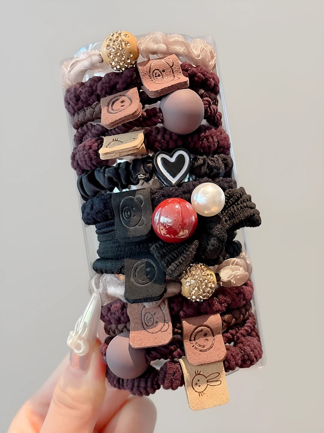 Dark coffee + Black 20 pcs - boxed
