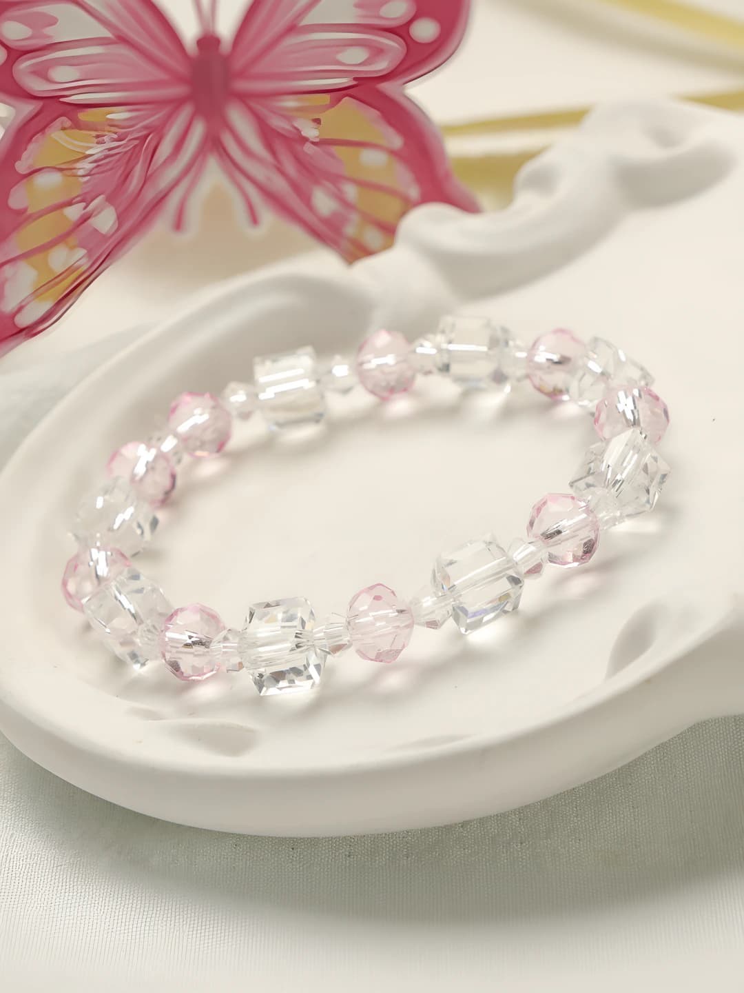 Cube crystal pink