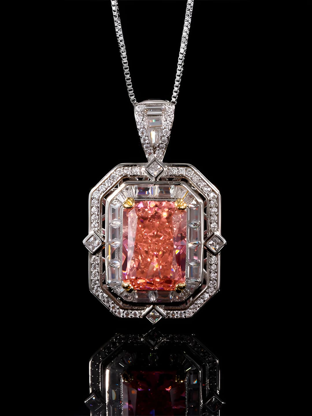 Ice Flower Paparacha Pendant