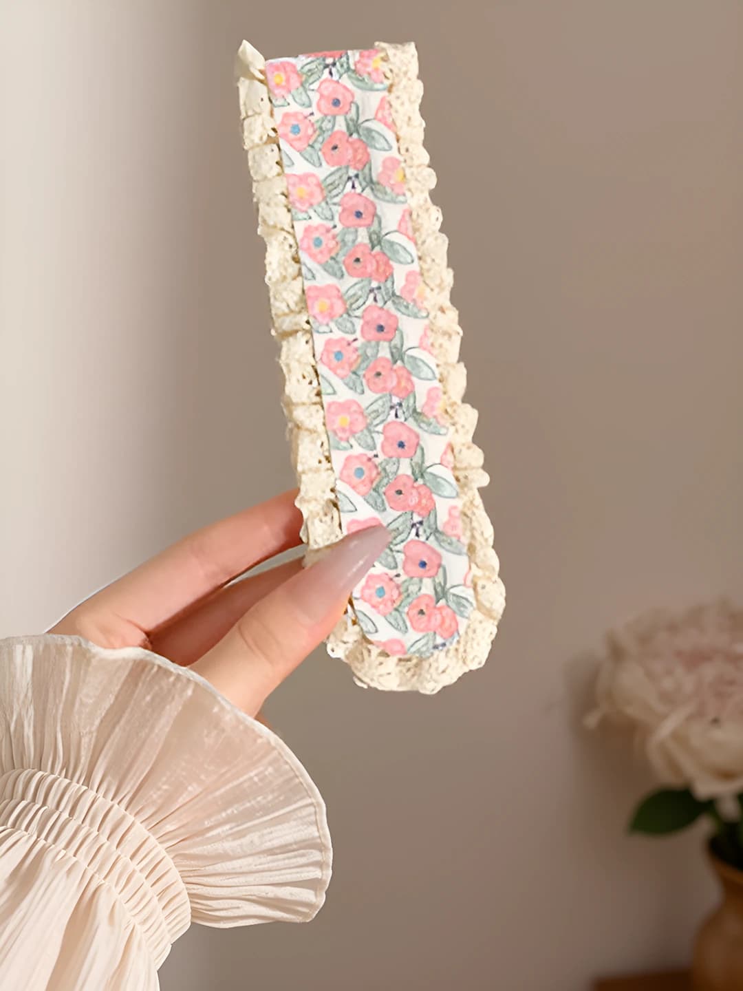 Pink floral, 34*5 cm