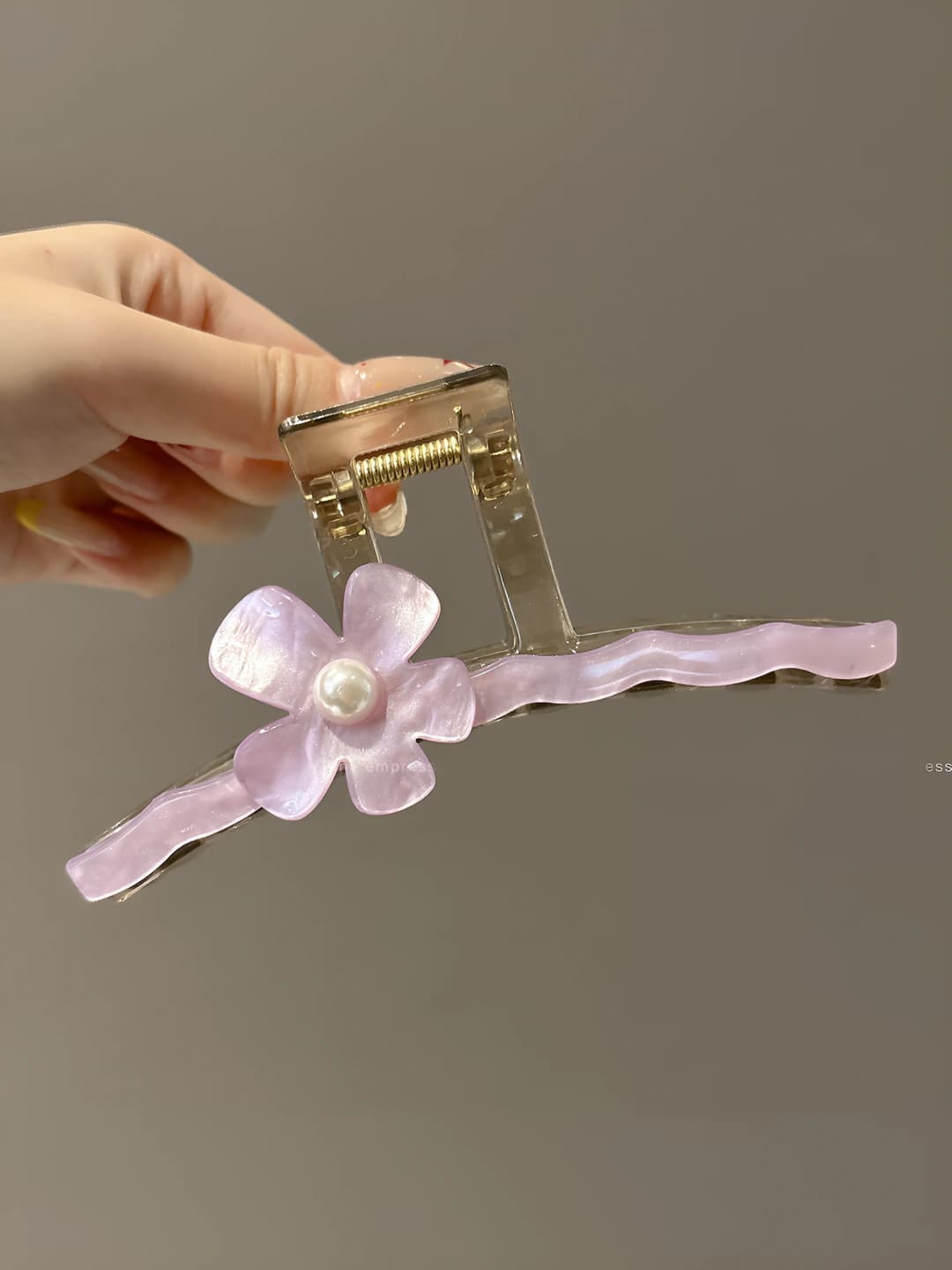 5# Wavy matte purple floral accessory (12.5 cm)
