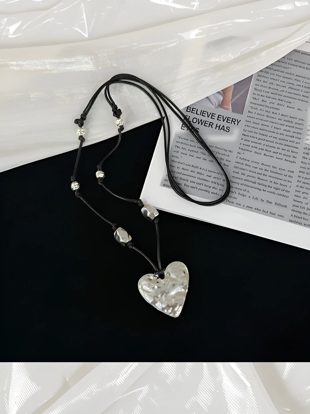 Silver heart necklace