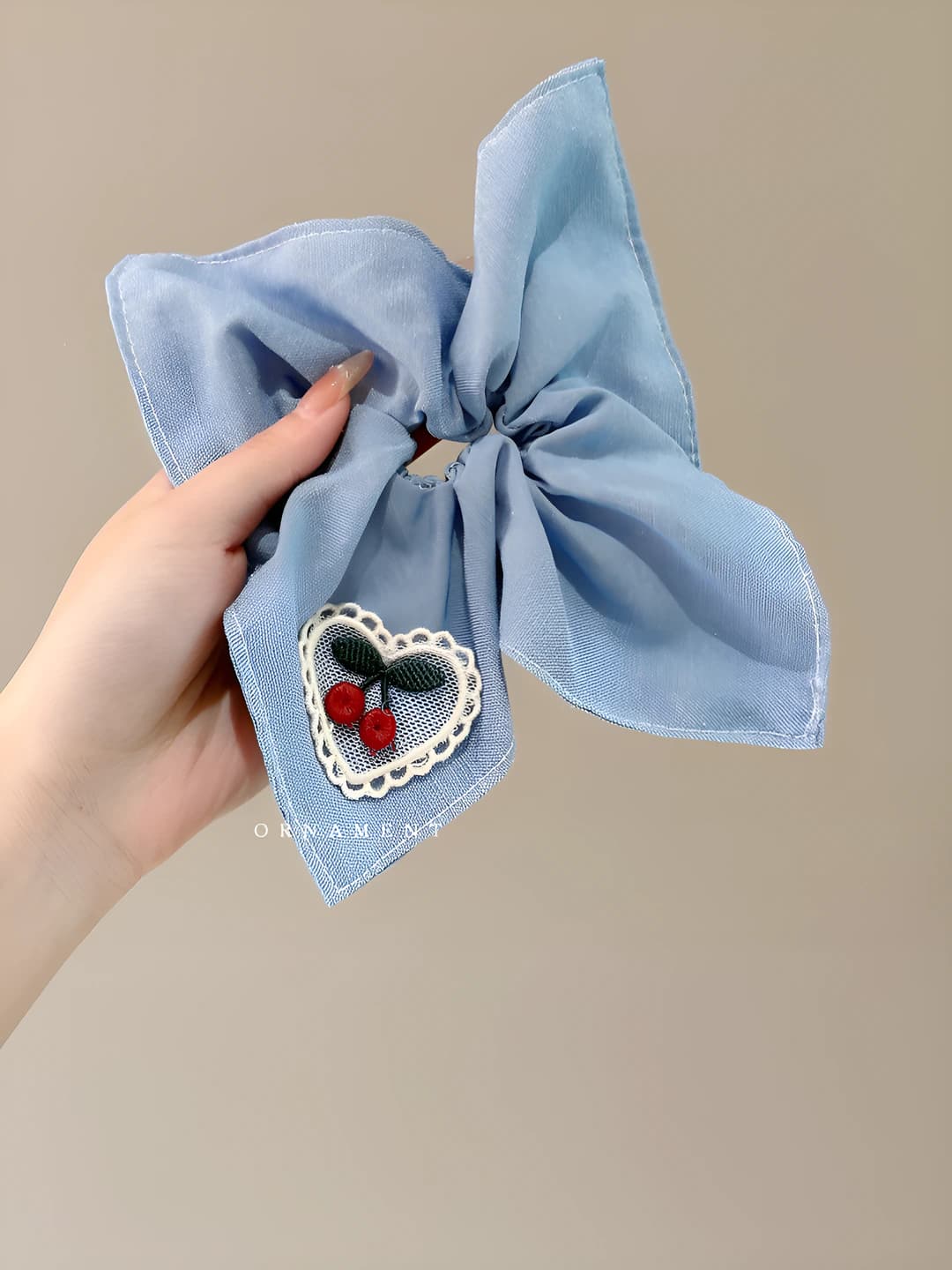 3# Blue cherry square 19*21 cm