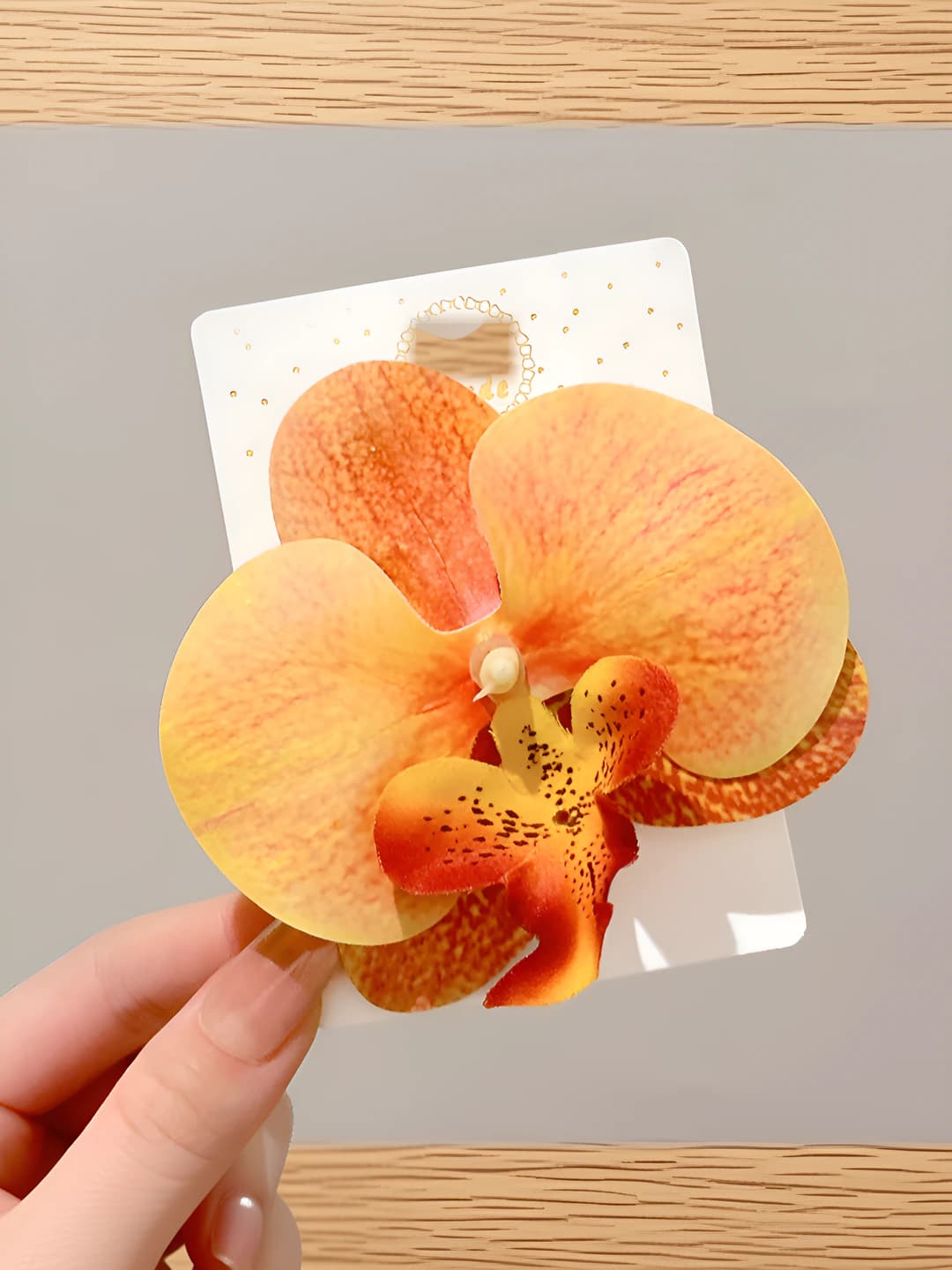 2# Orange 3D Phalaenopsis 9 cm