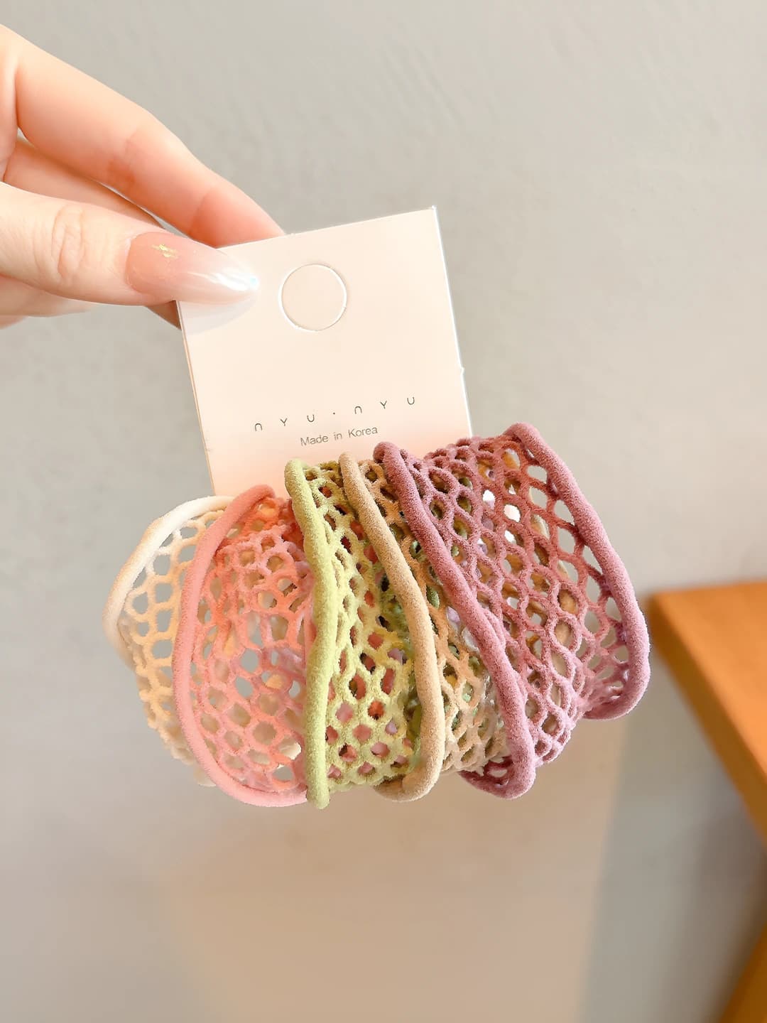 5# Light mesh hair tie - 5 pcs, ~6*3 cm