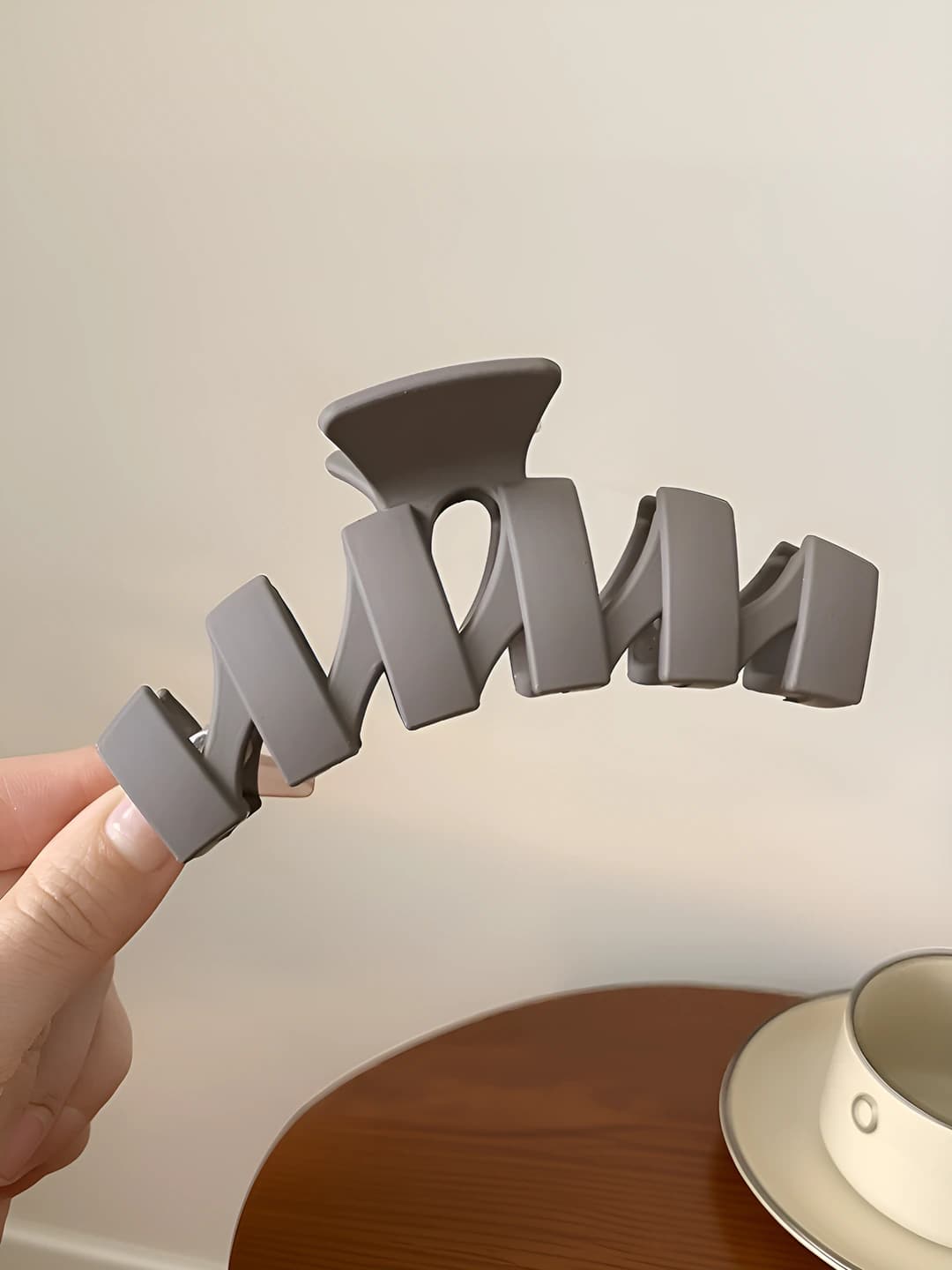 7#Нерегулярный тёмно-кофейный зажим 11cm
