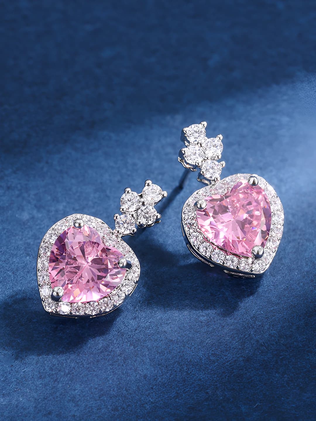 Pink diamond earrings
