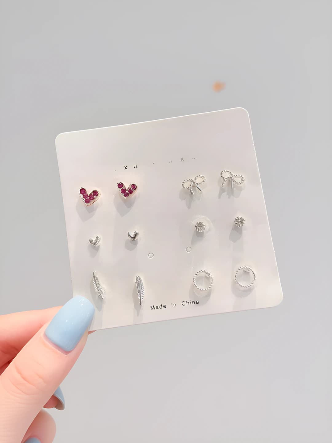1# Wine red heart (6-piece set)