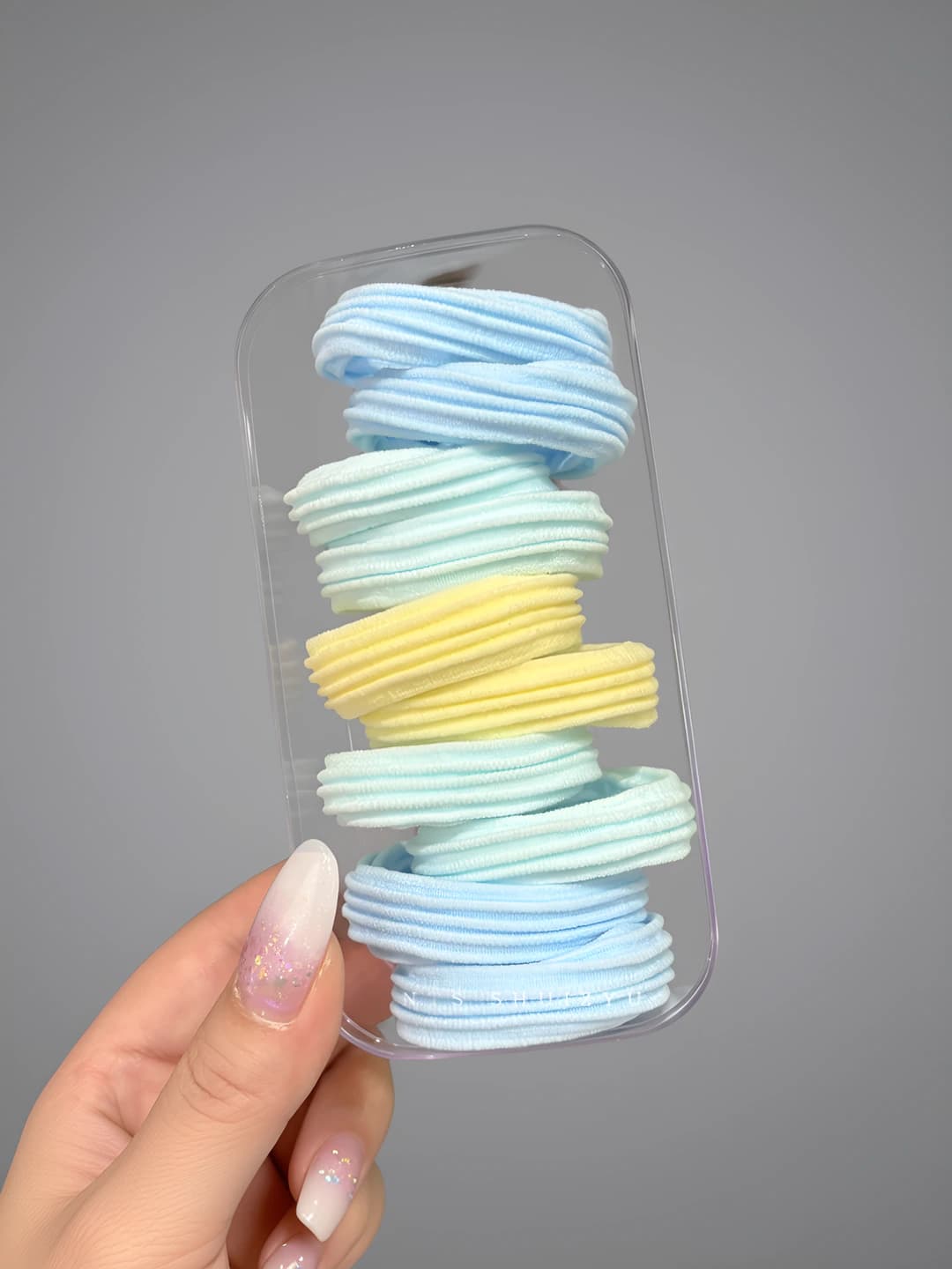 7# Sea salt blue striped, 10 pcs box