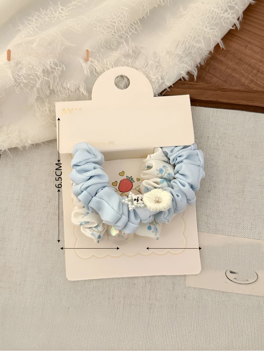 Синий шар, маленький цветок, 2 шт, диам. 6.5 см
