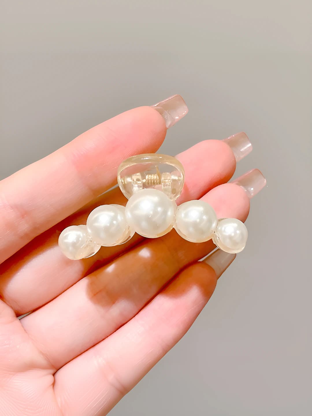 8# Маленькие прозрачные жемчужные зажимы 4*10