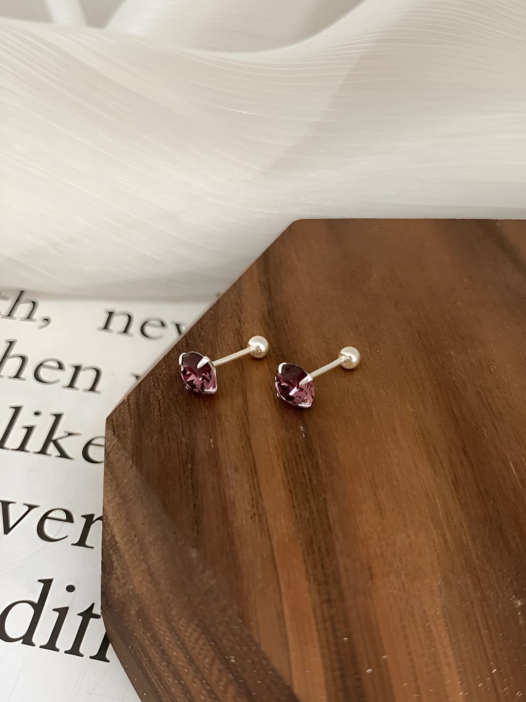 Purple earring 1 pc