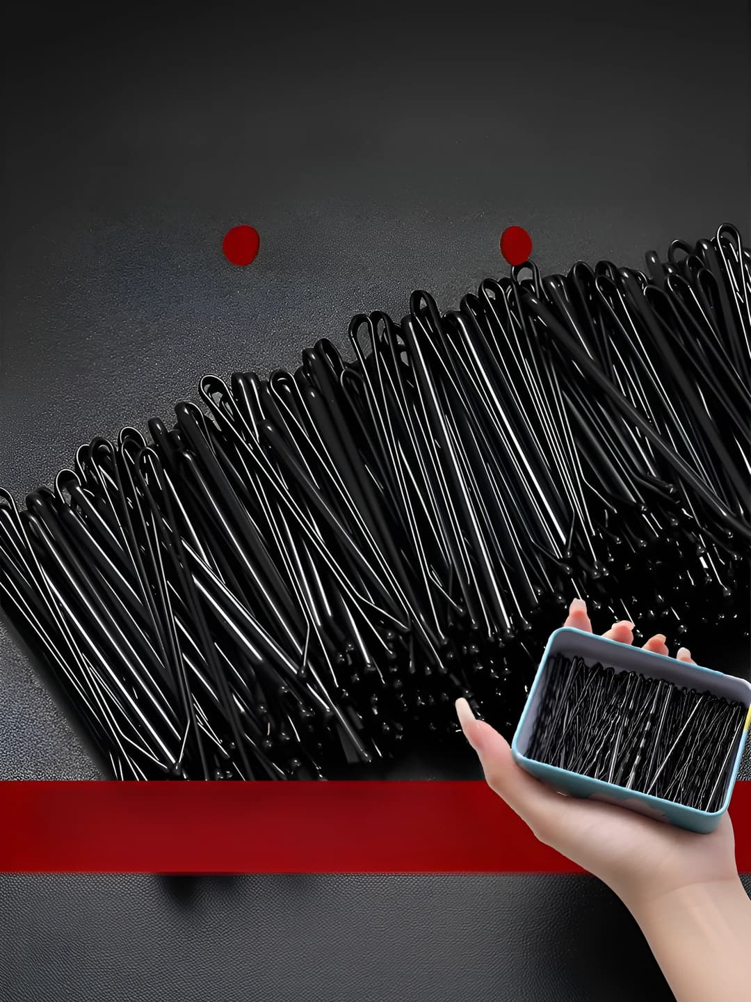 Women's black metal side hair clips and bangs clip in Korean style