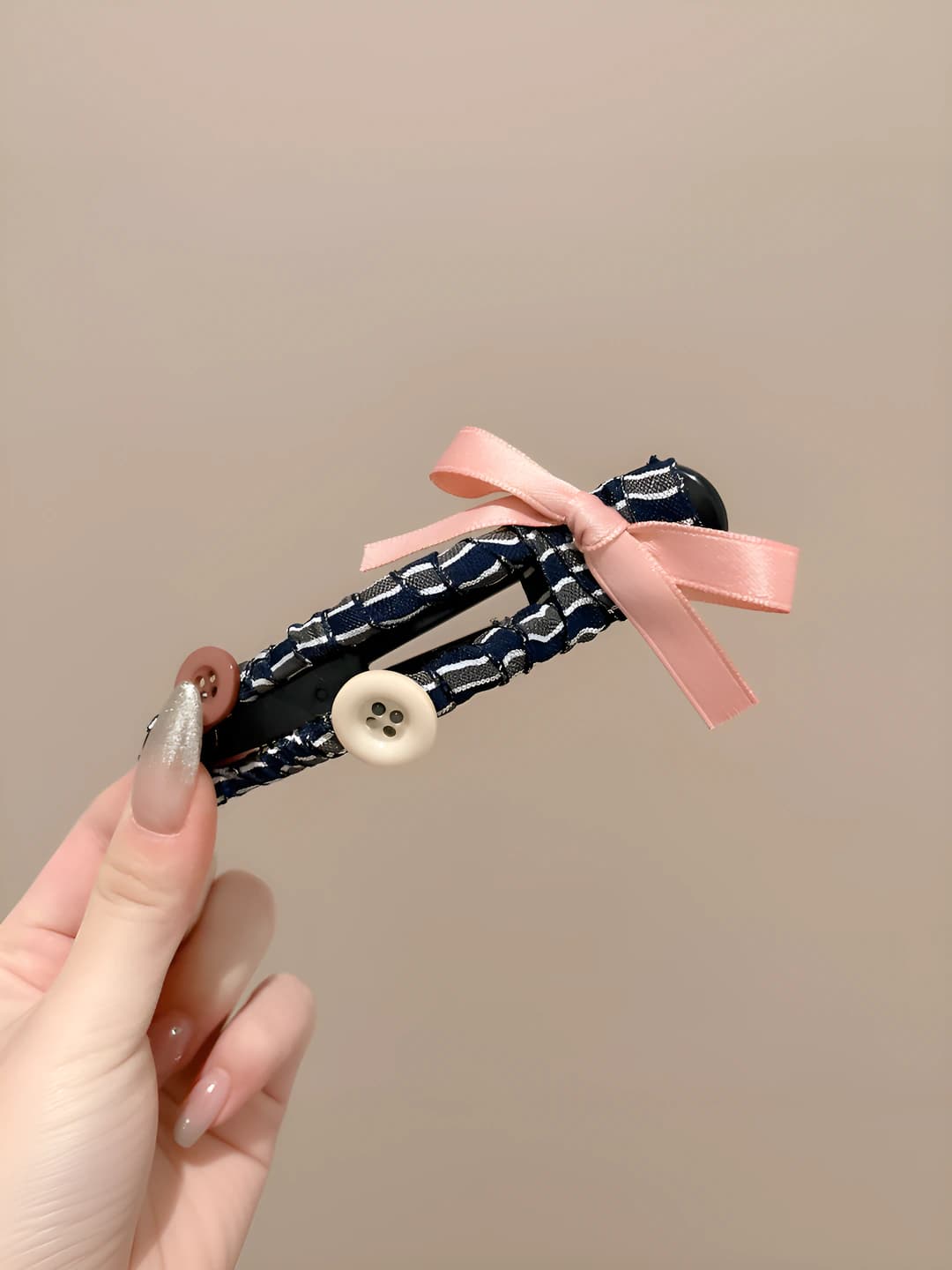 Pink button duck clip 11 cm