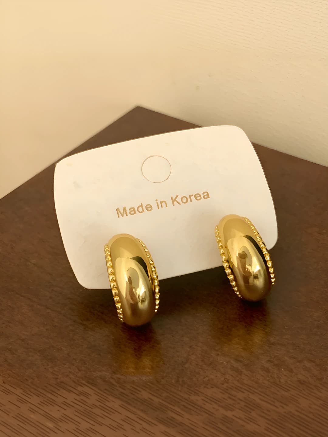 Gold earrings