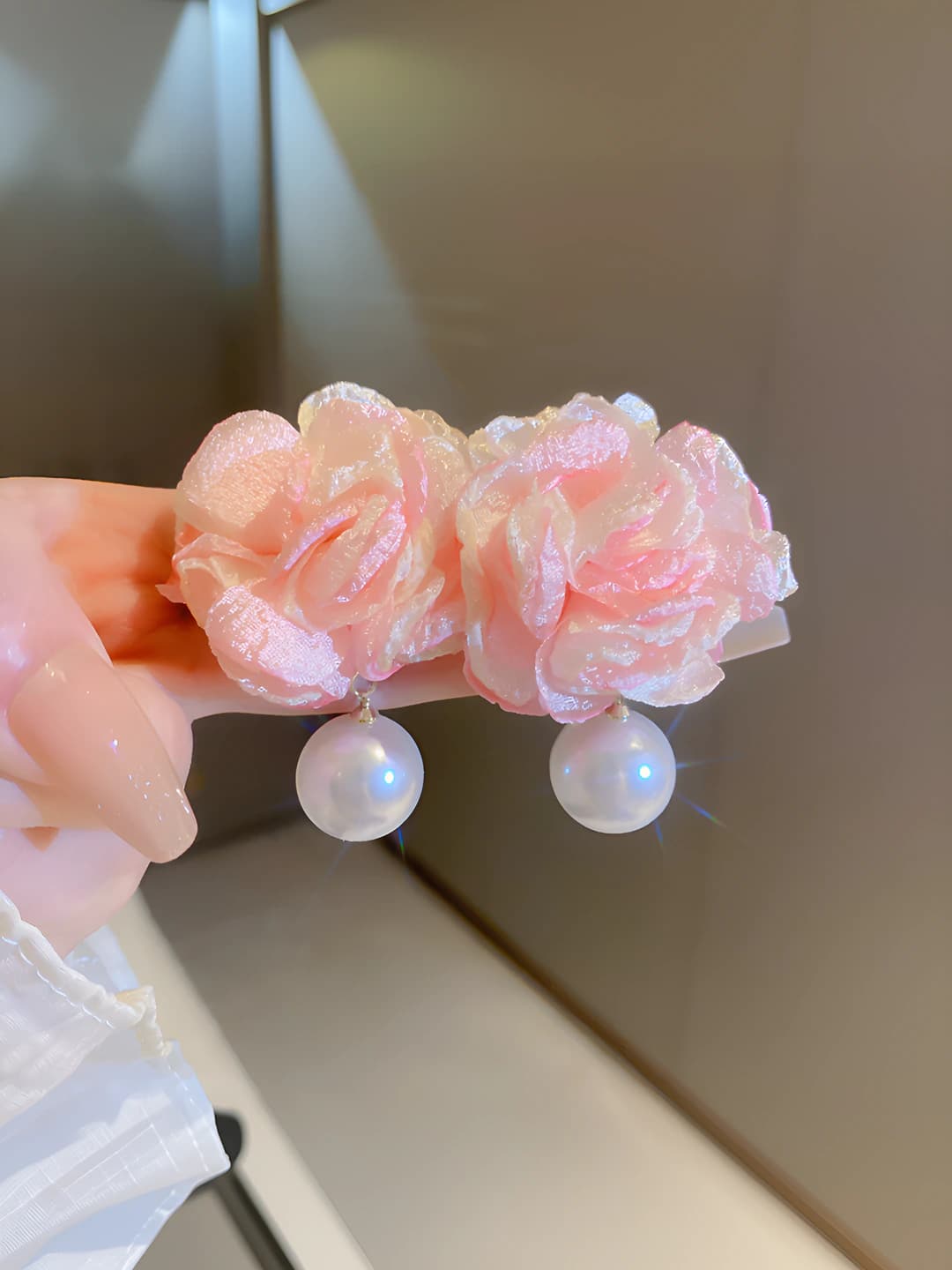 63# Silver - Pink flower