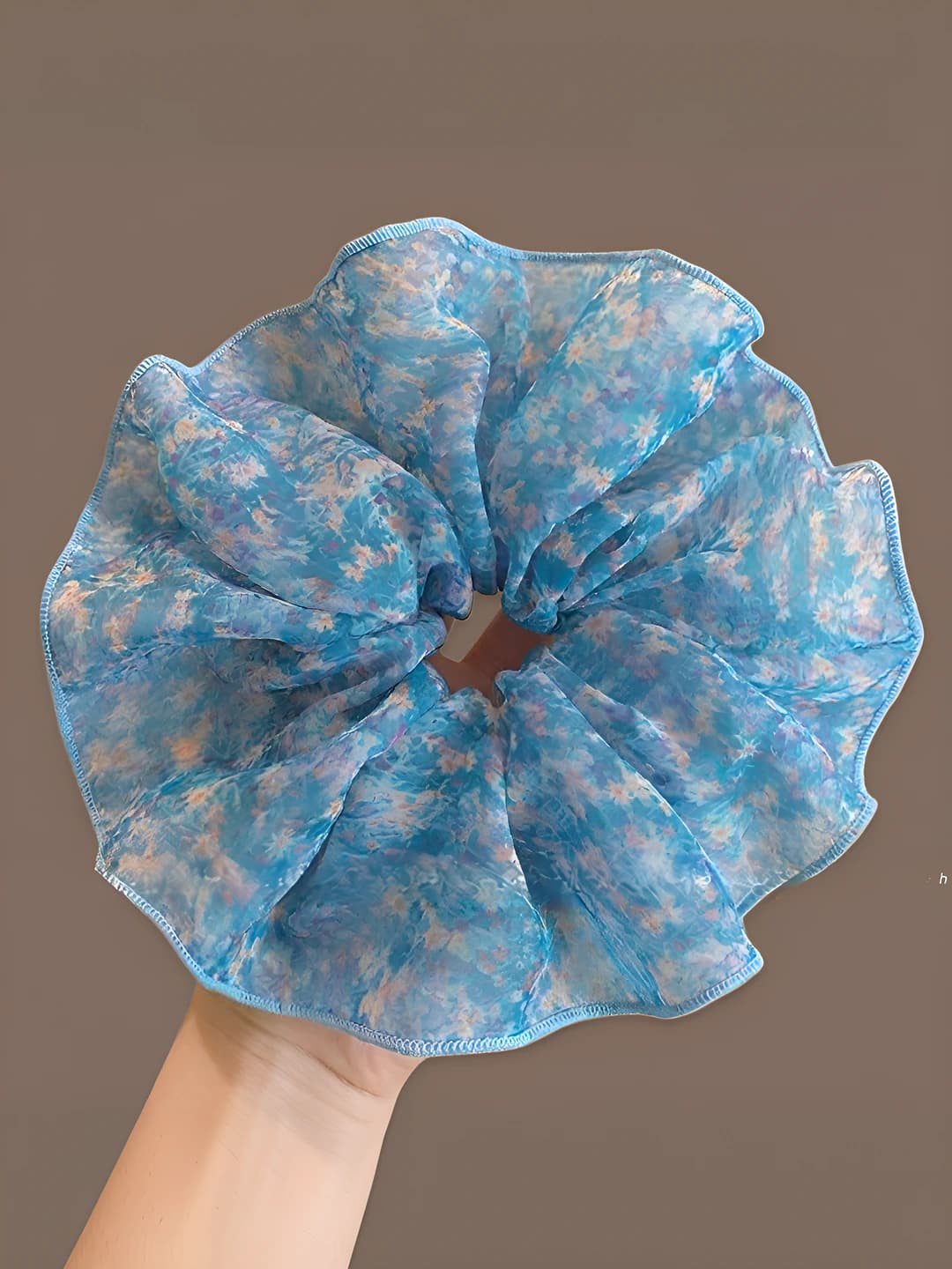 1# A073 Floral hair tie ~23 cm