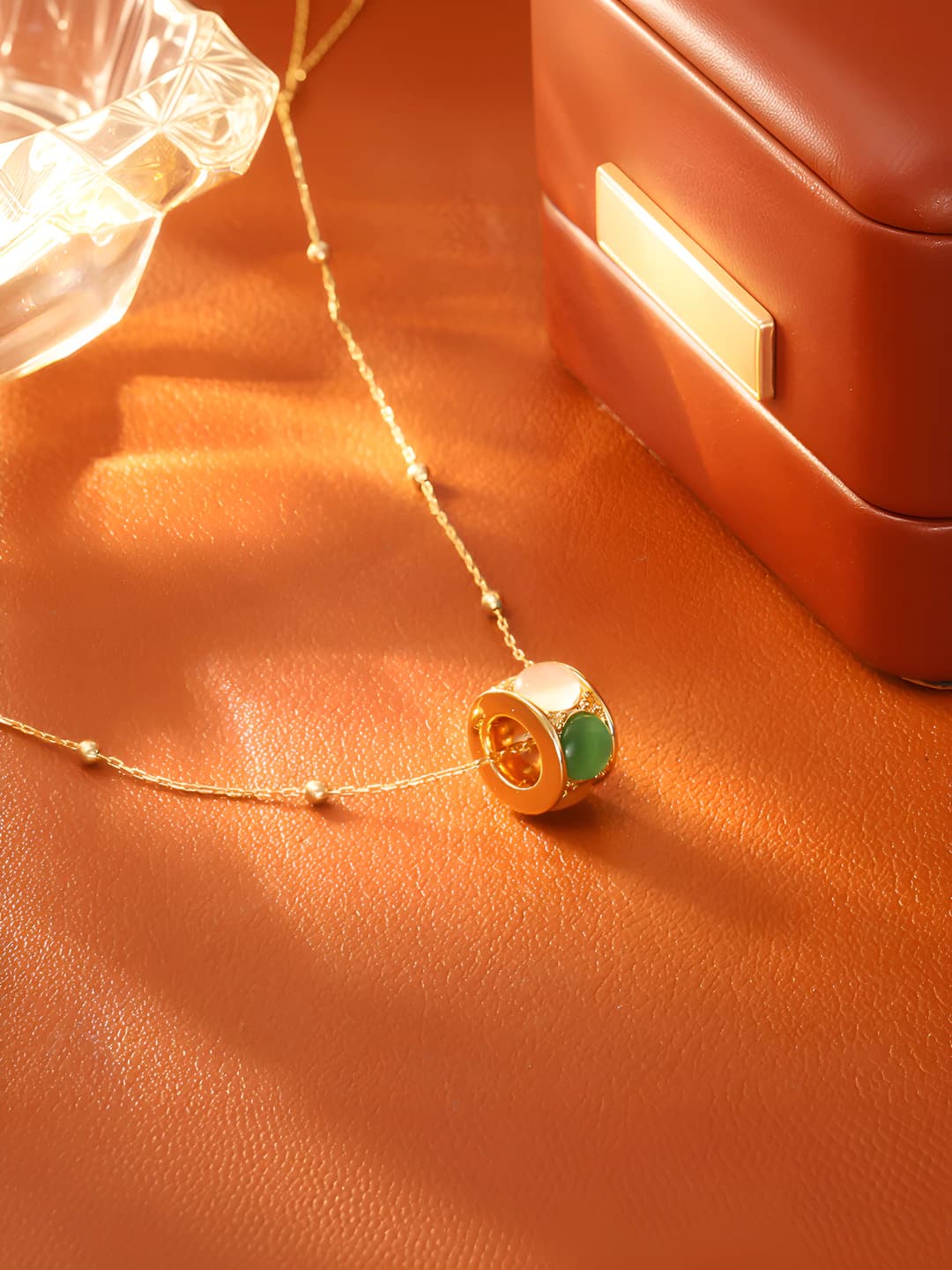Multicolour cat's eye earrings