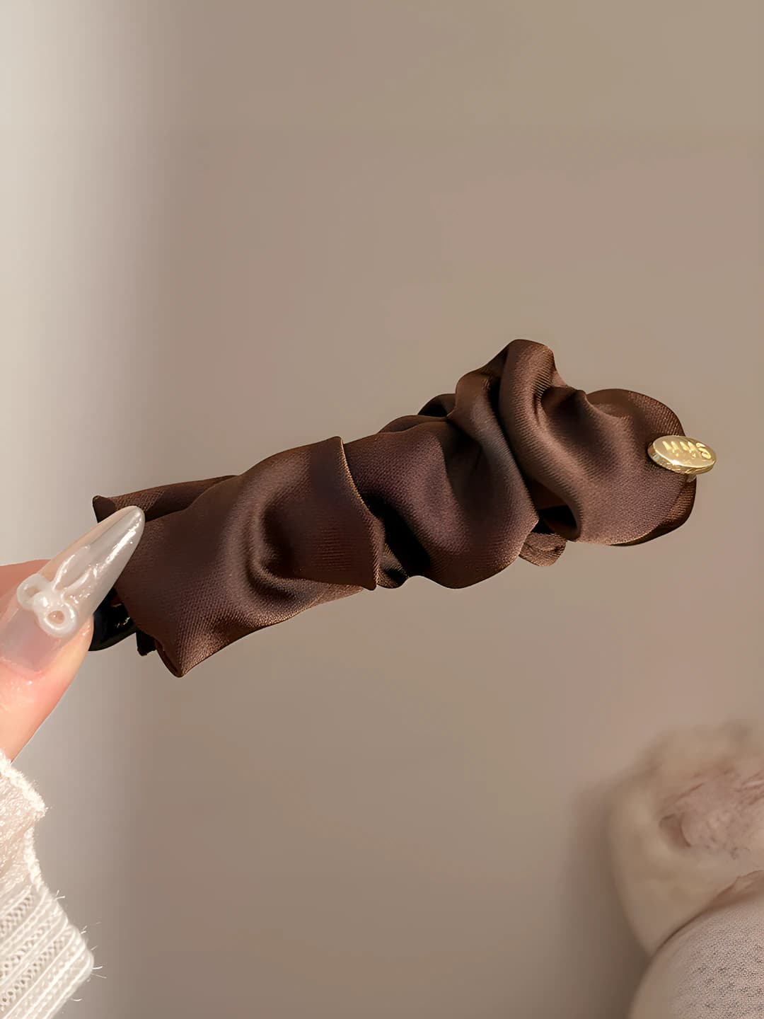 Кофейный, базовая клипса 10 см