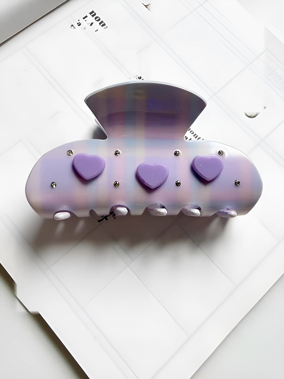 Purple, heart, 8 cm