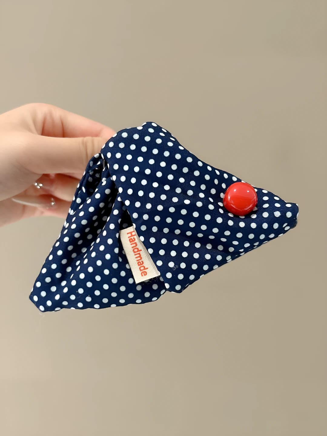 Navy, dots, 14 cm