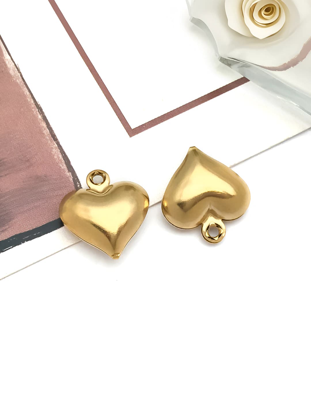 1 шт Золотое сердце 11x13x5mm-0.5g