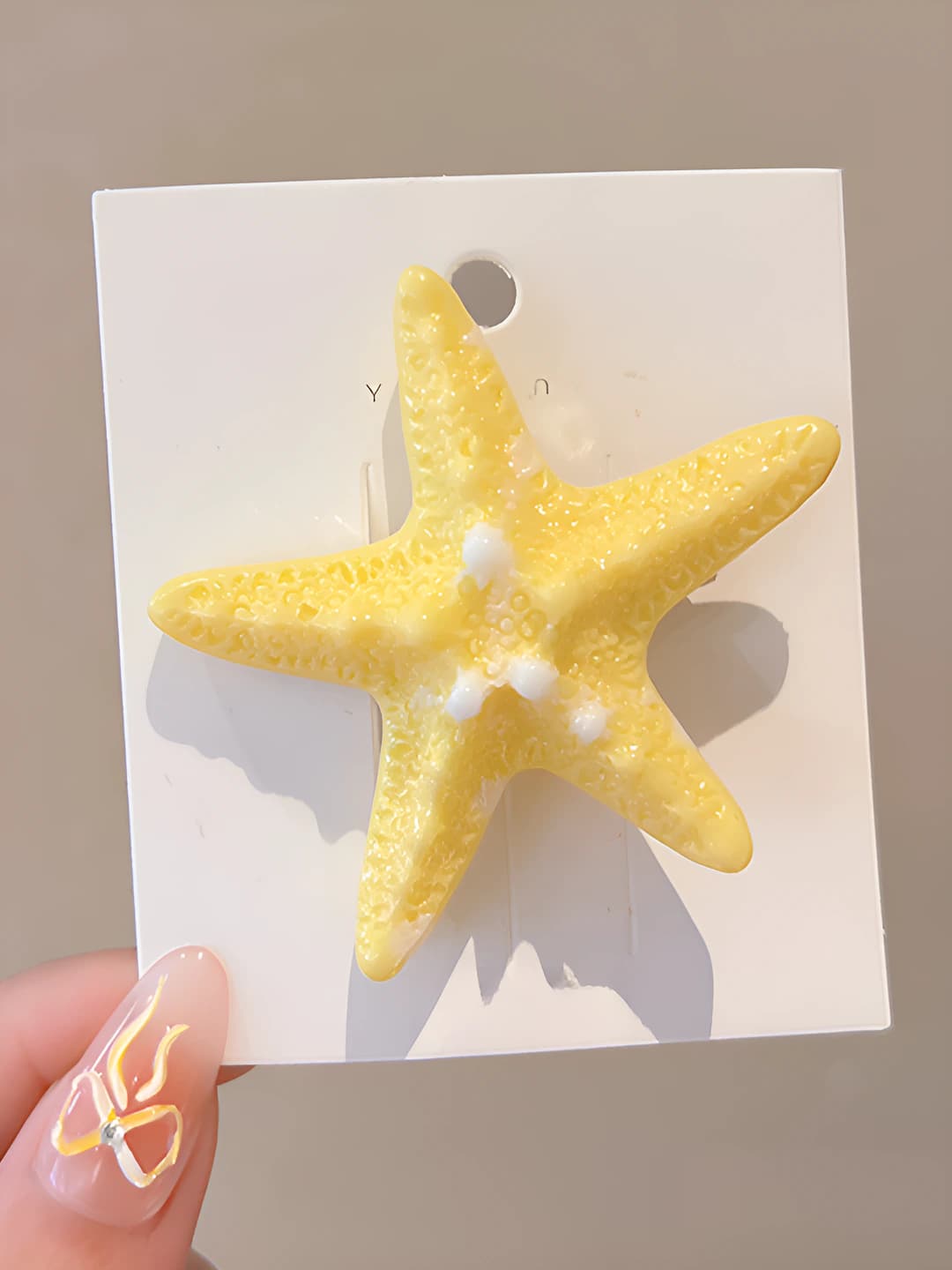 3# Starfish, yellow, 5.5 cm