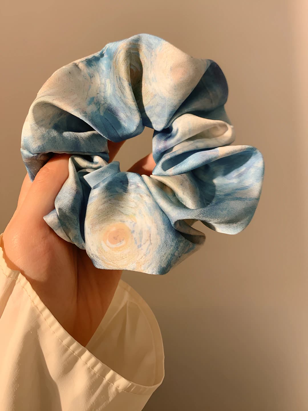 2# Tie-dye satin-blue 12 cm