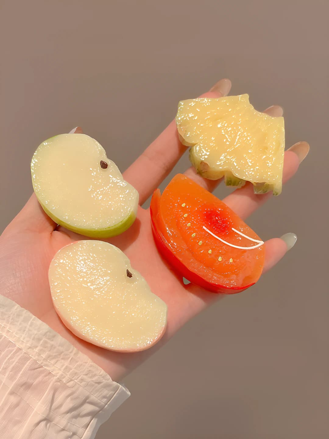 Apple, pineapple, tomato, 4 pcs