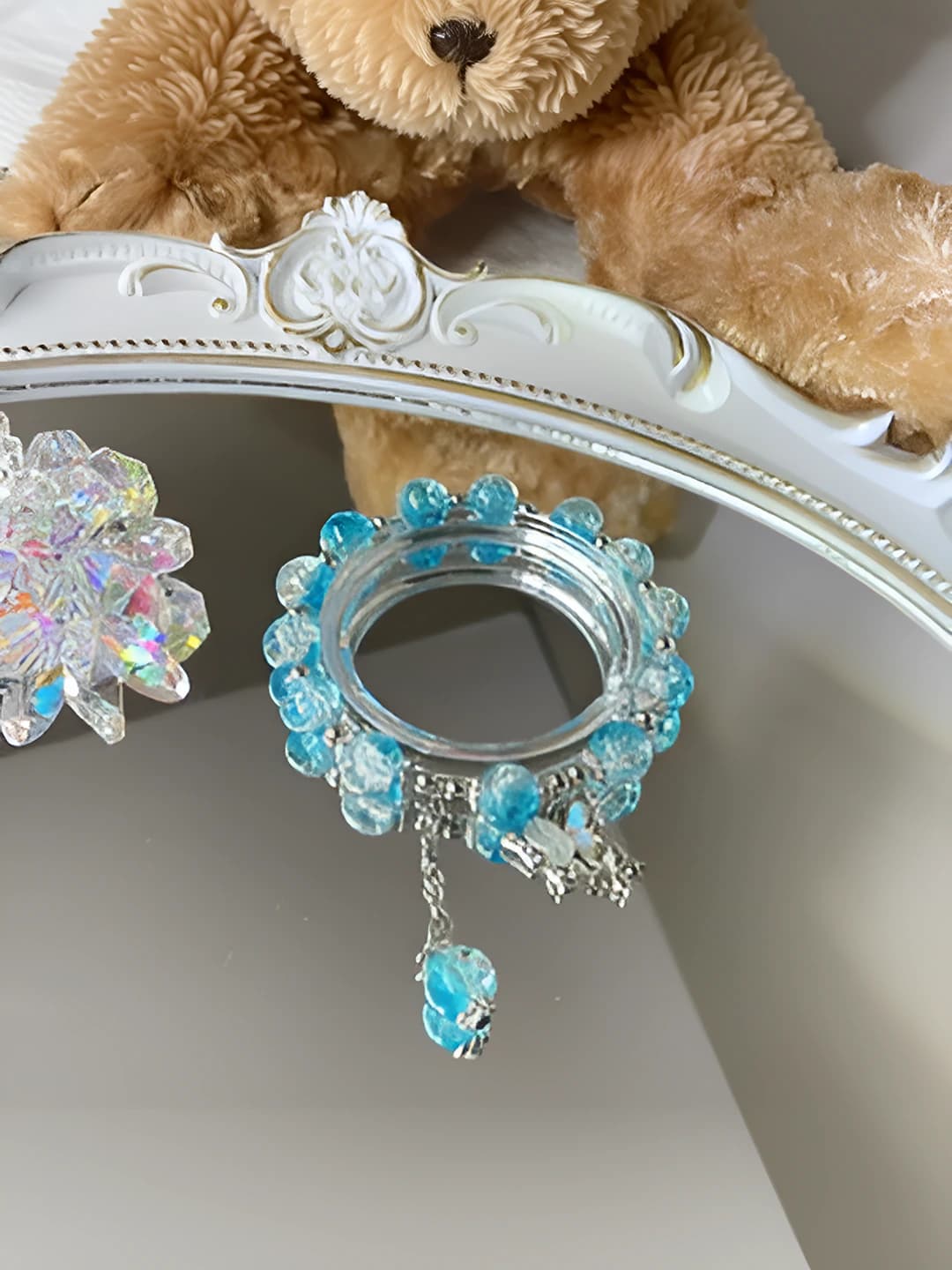 Butterfly jade bracelet [Lake blue]