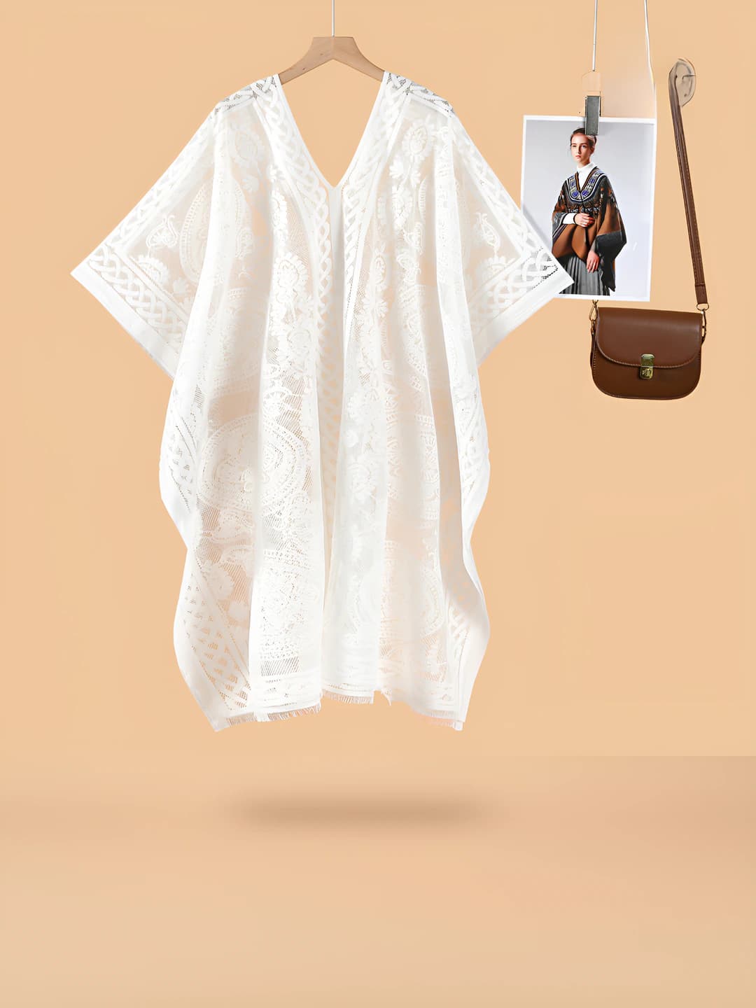 Lace blouse, white, 260 g