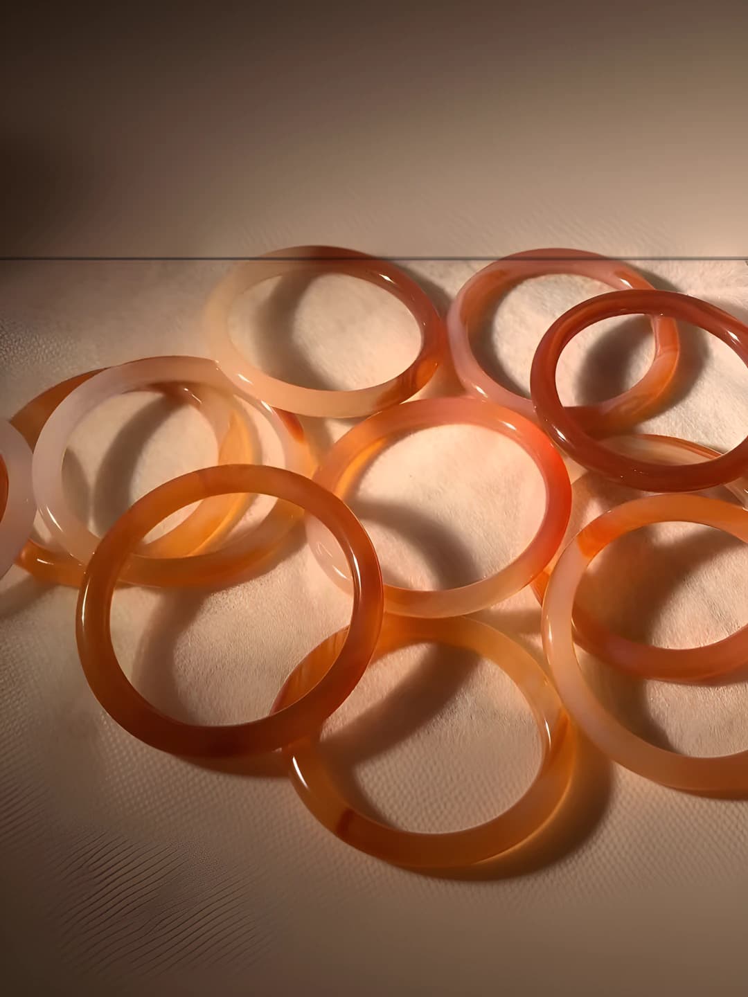 No. 8 thick bracelet, red maple