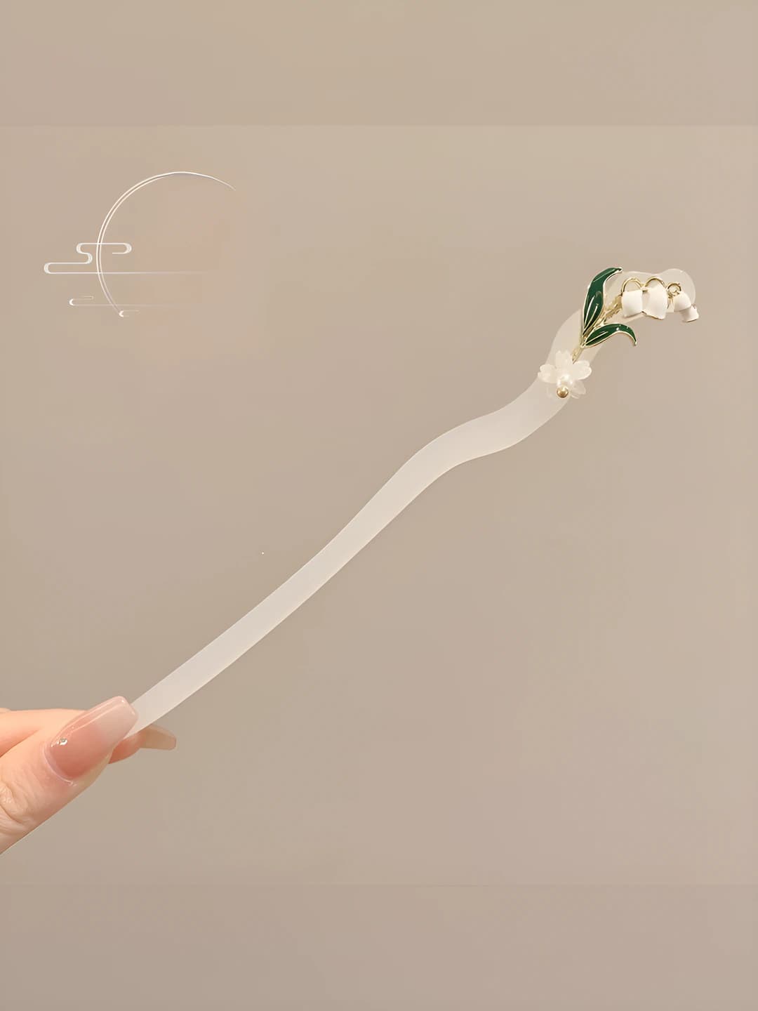 52# White jade bell hairpin