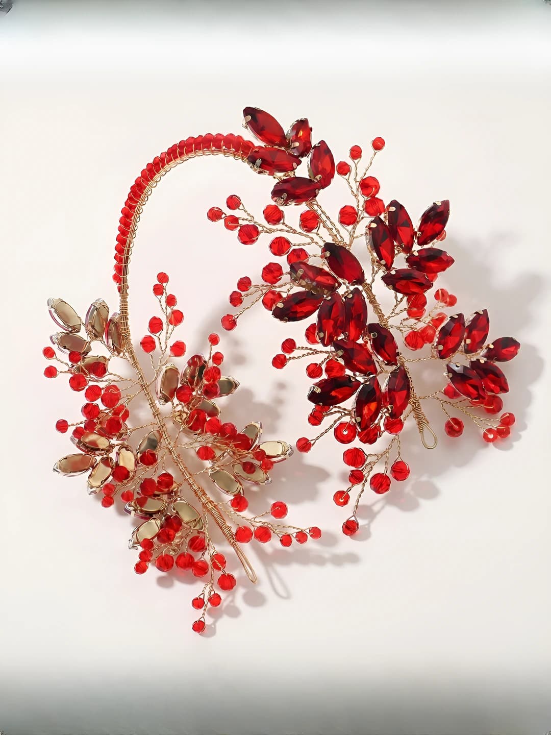 Red rhinestone headband HS-J7200GRED