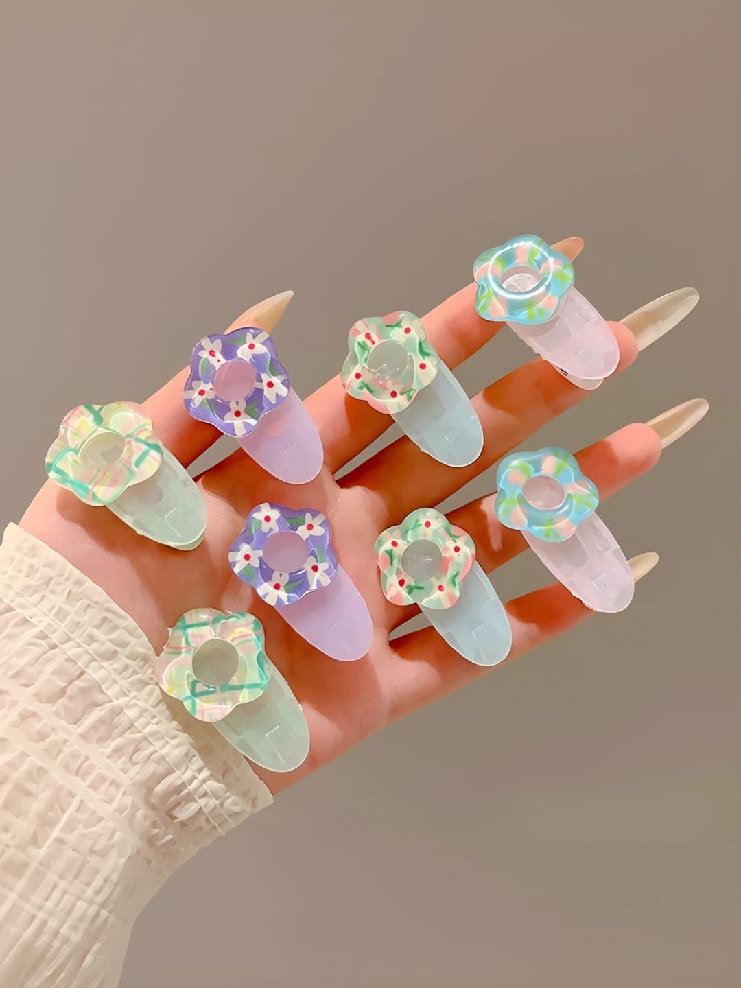 20# Multicolour flower, 8 pcs