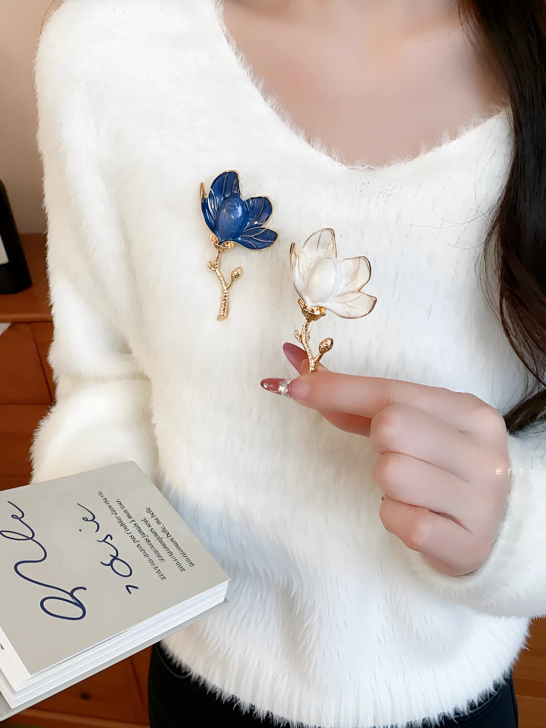 Women's new Chinese style flower brooch, alloy, enamel, decorative and for gift