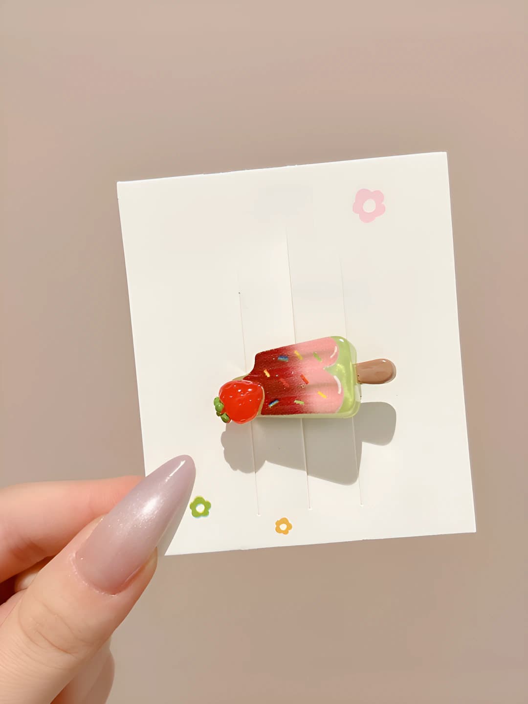 3# Ice cream, red, 3cm