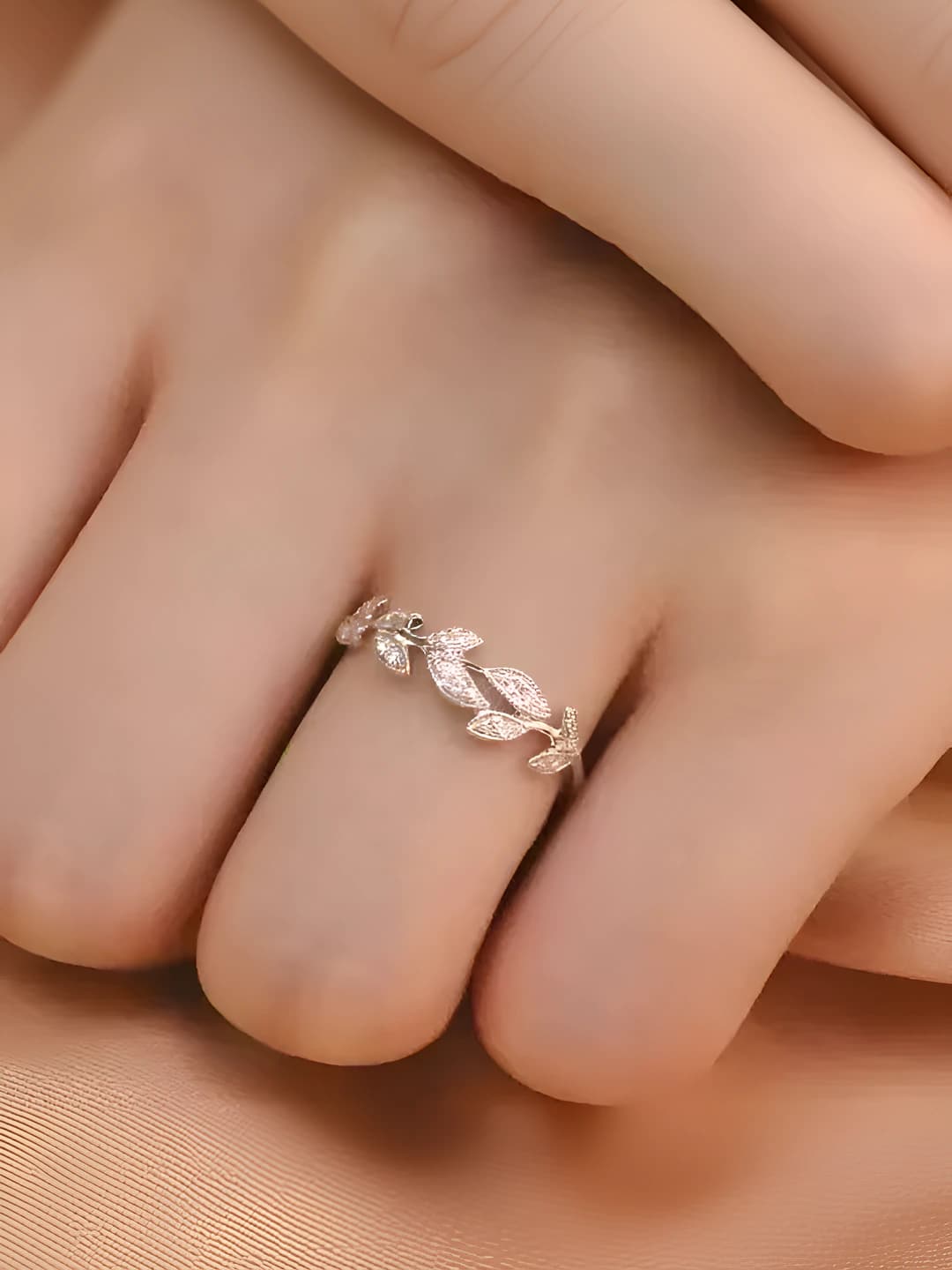 Leaf couple ring (Women's)