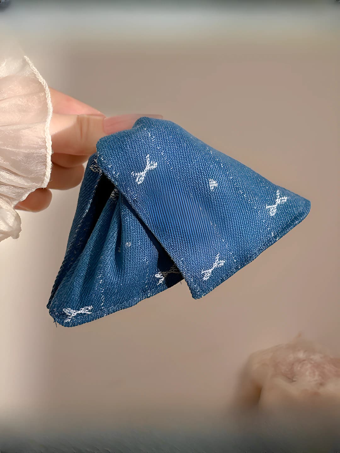 Light blue, denim, 13 cm