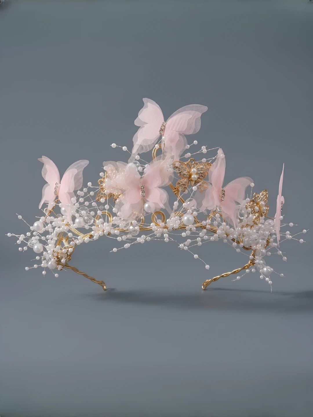 Fairy bow pearl crown