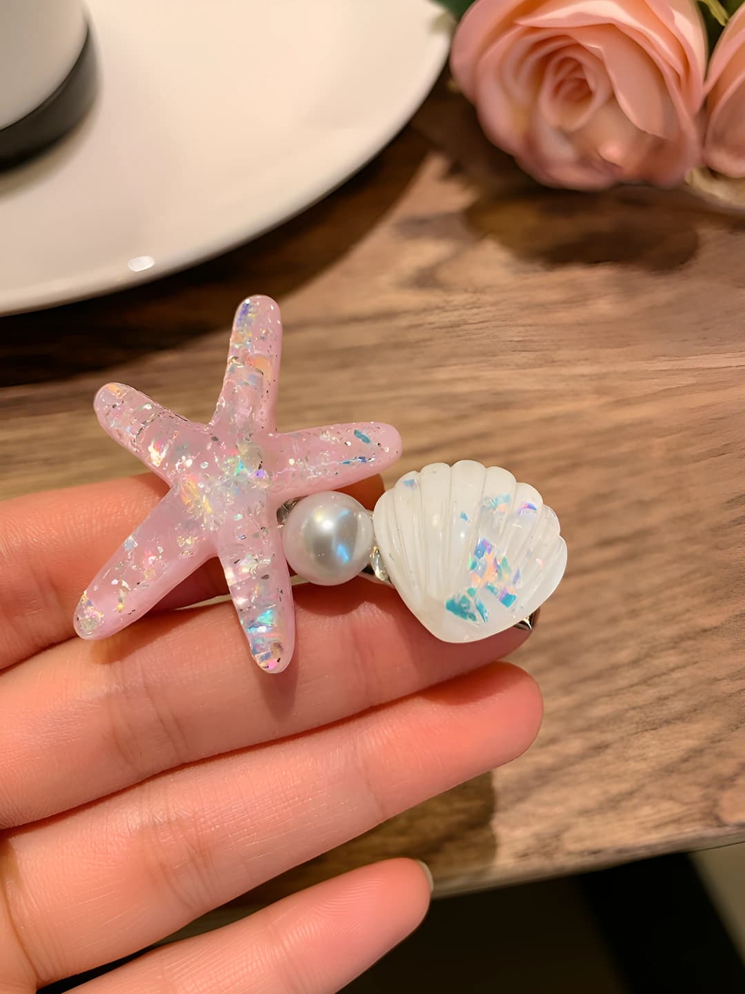 2# Pink starfish, 5.5 cm, 4 cm