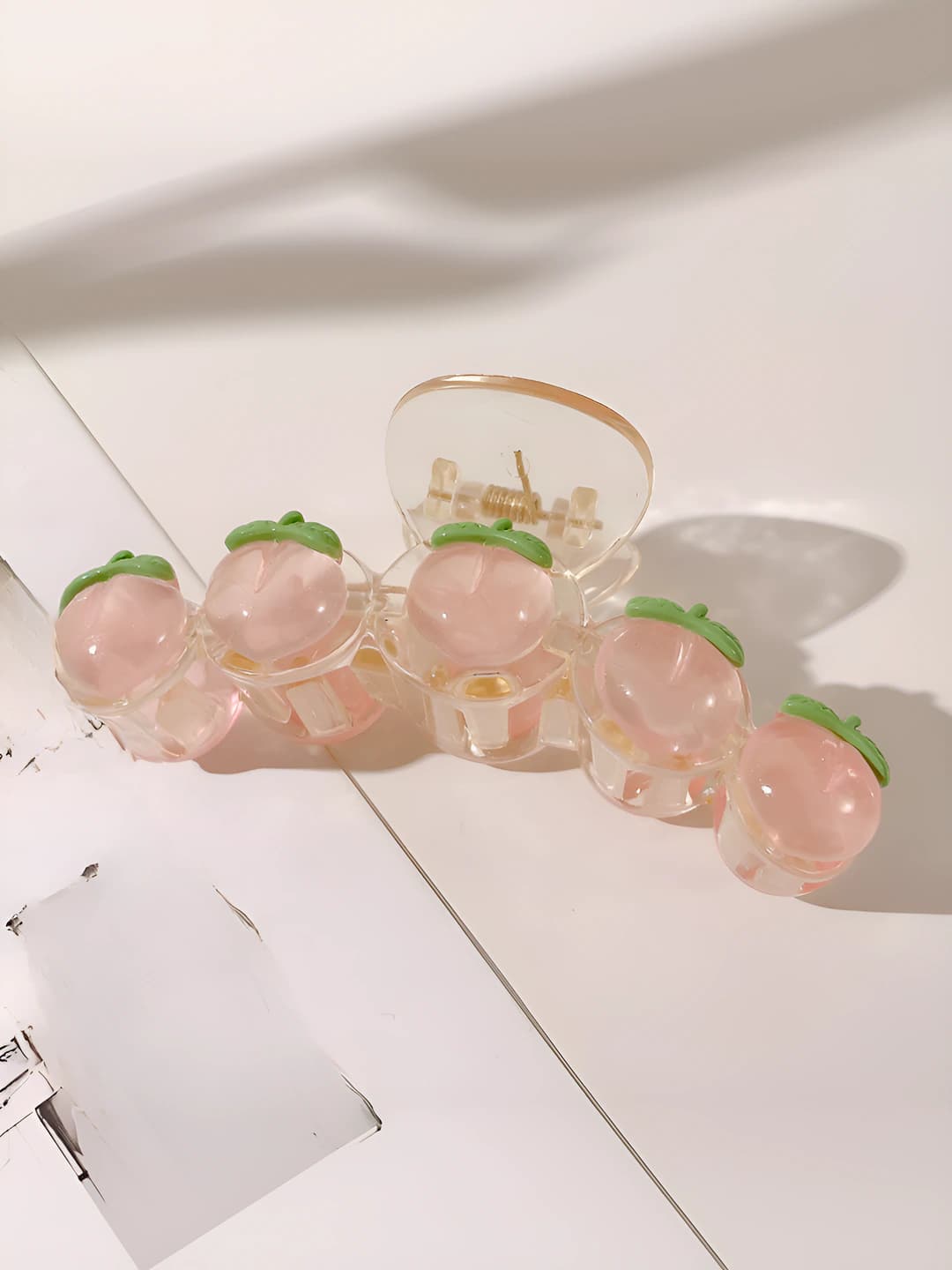 1# Clear peach clip
