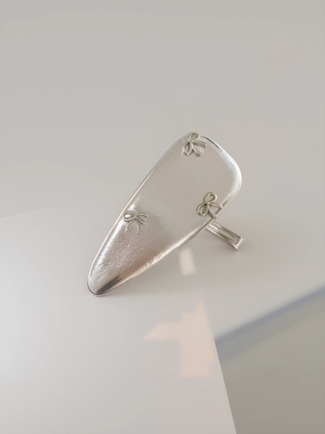 Silver hair clip