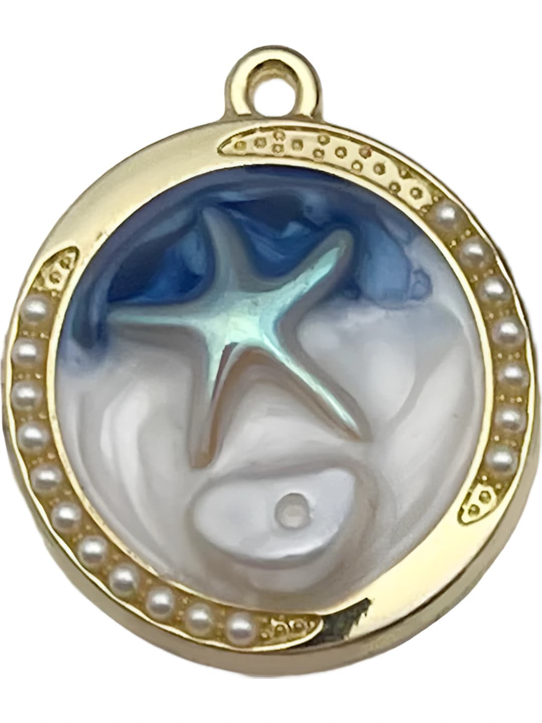 Blue sea star 28x25mm