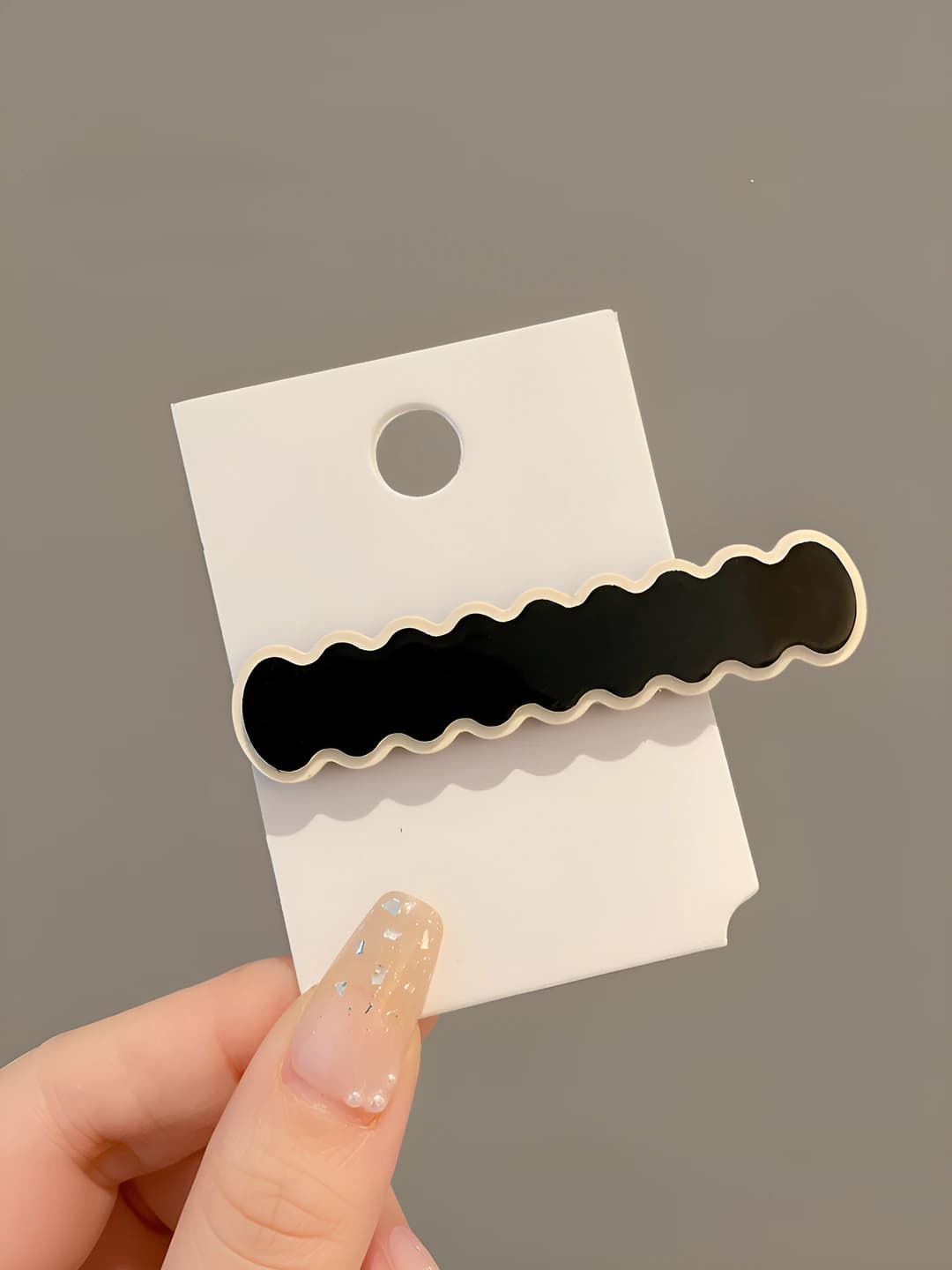 7# White wavy clip (6.5cm)