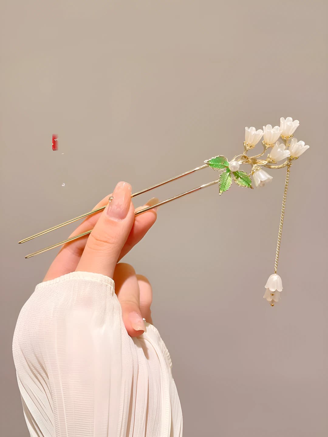 52# Alloy 6 pearl flower pendant - Gold (bagged)