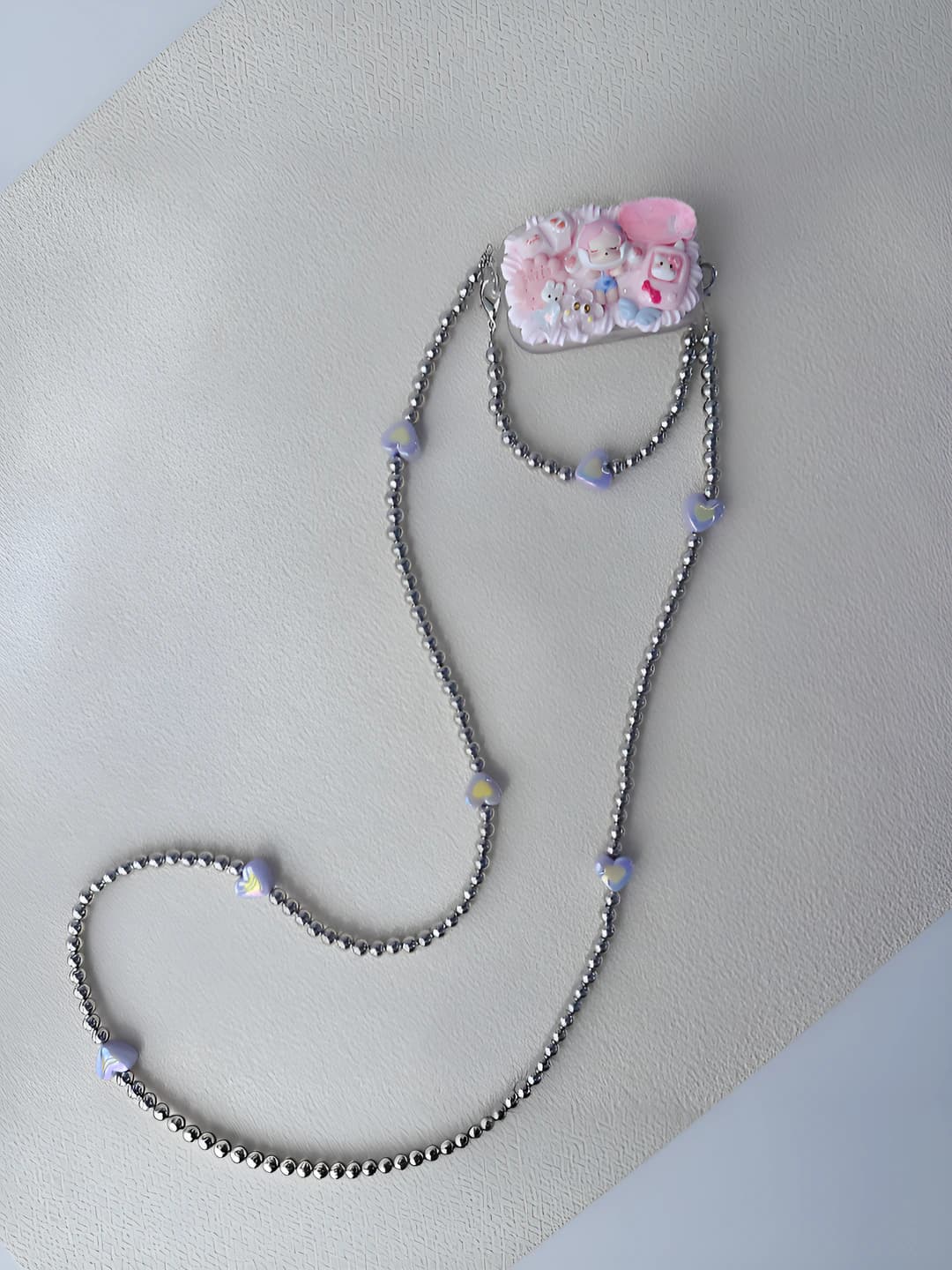 Silver purple heart